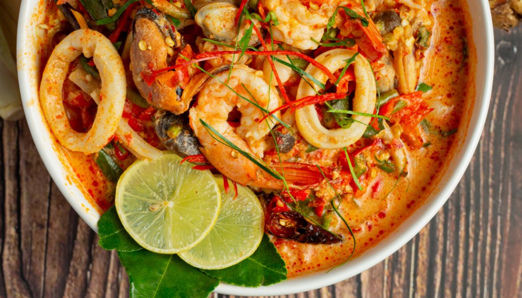 curry z owocami morza